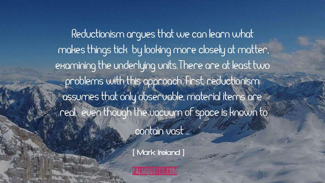 Reductionism quotes by Mark Ireland