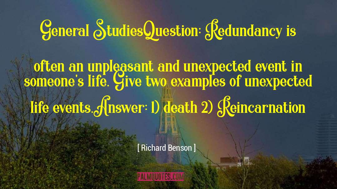 Redundancy quotes by Richard Benson