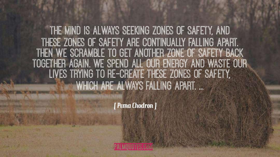 Reestablishing Safety quotes by Pema Chodron