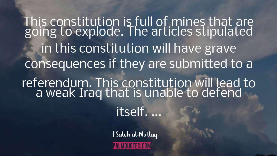 Referendum quotes by Saleh Al-Mutlaq