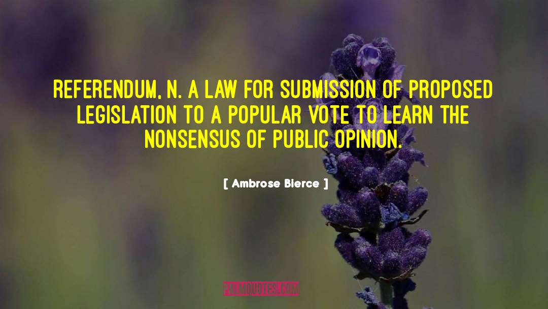 Referendum quotes by Ambrose Bierce