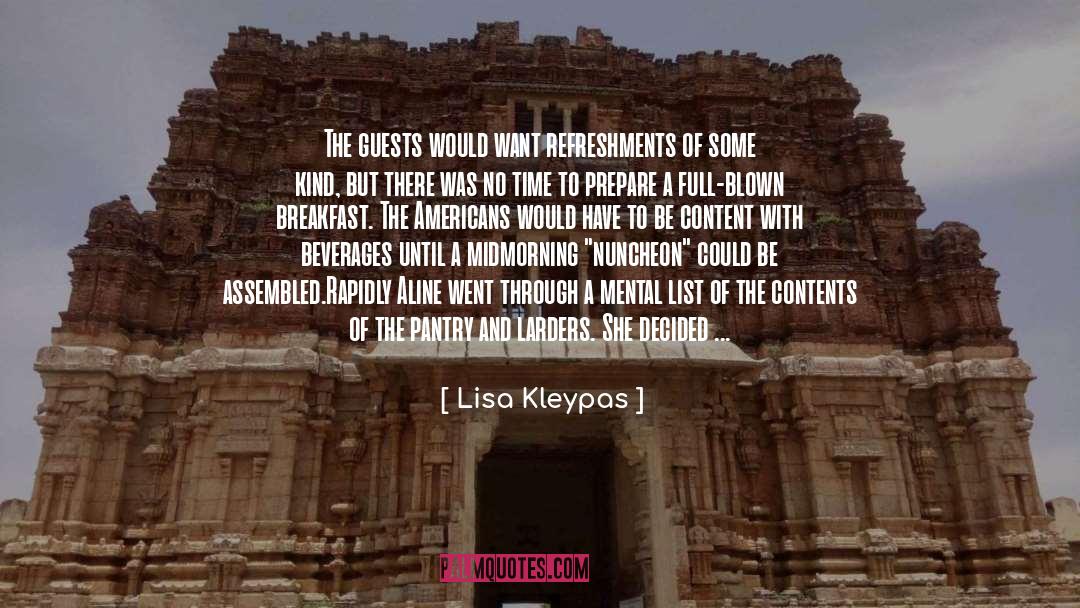 Refreshments quotes by Lisa Kleypas