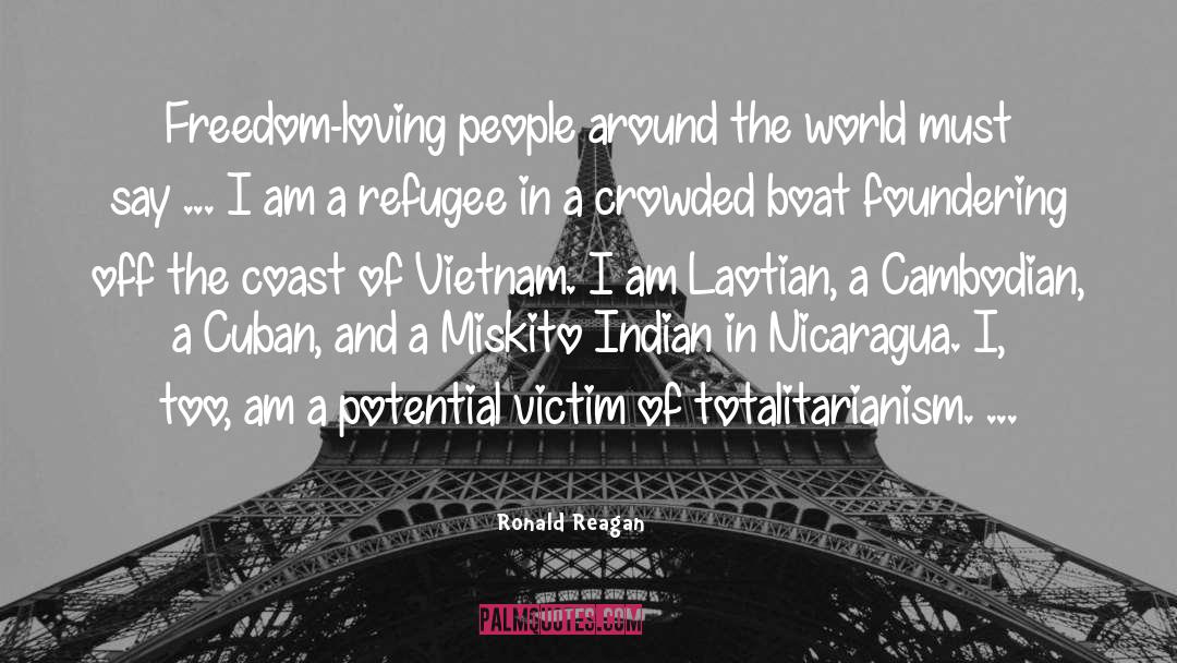 Refugee quotes by Ronald Reagan