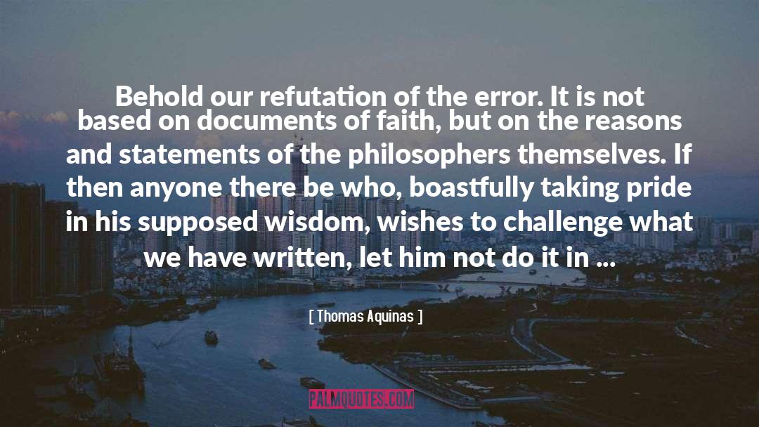 Refutation quotes by Thomas Aquinas
