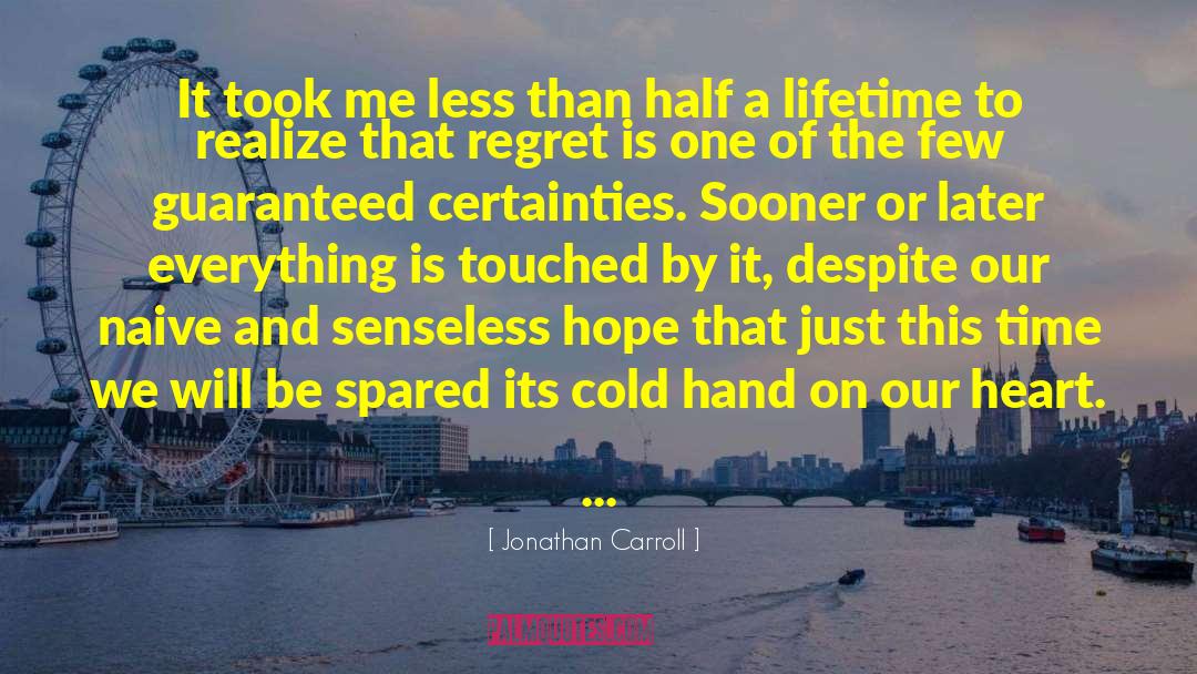 Regret Remorse quotes by Jonathan Carroll