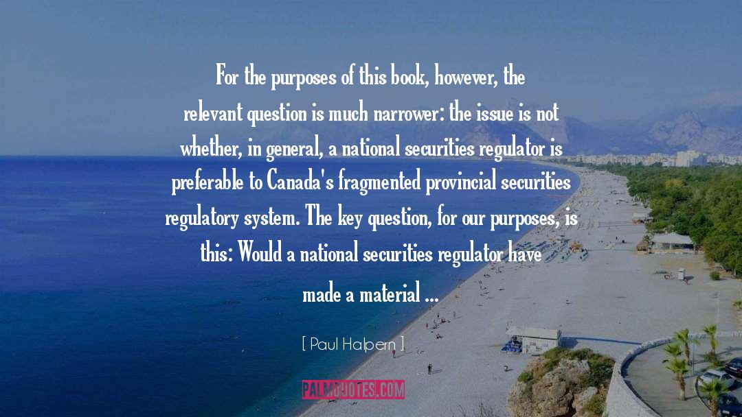 Regulatory quotes by Paul Halpern