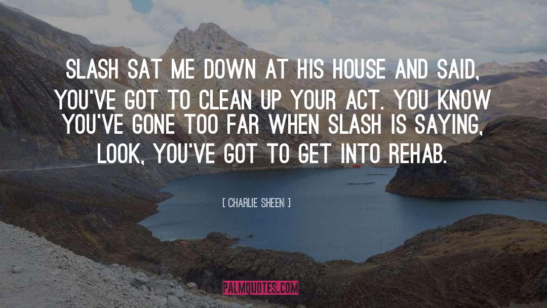 Rehab quotes by Charlie Sheen