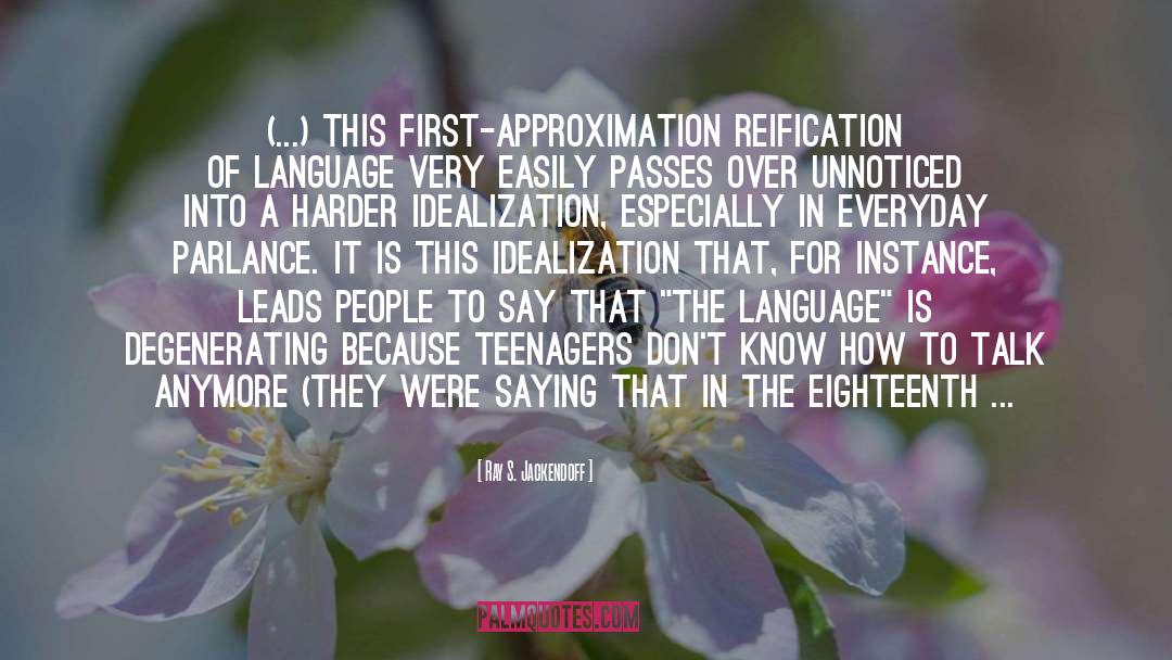 Reification quotes by Ray S. Jackendoff
