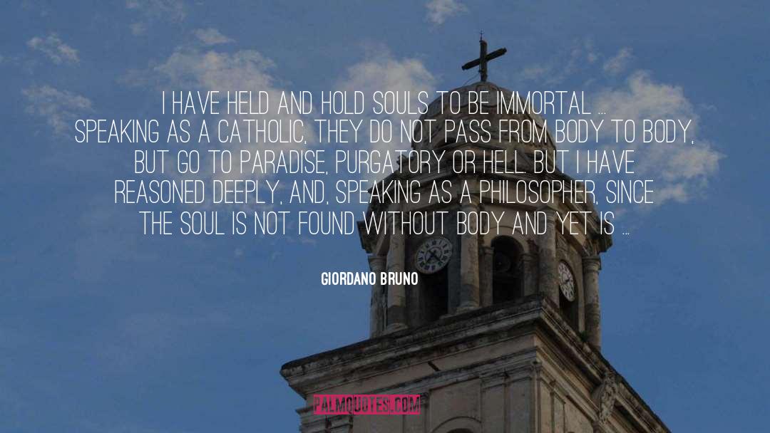 Reincarnation quotes by Giordano Bruno