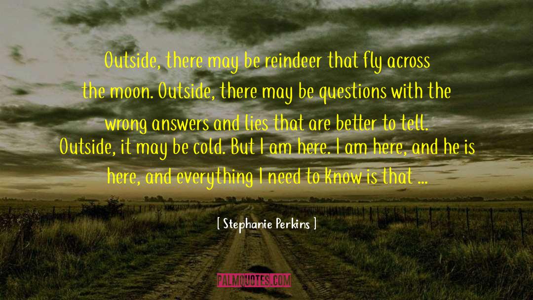 Reindeer quotes by Stephanie Perkins