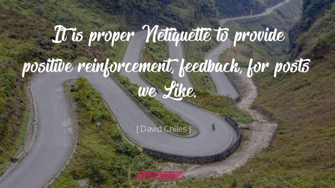 Reinforcement quotes by David Chiles