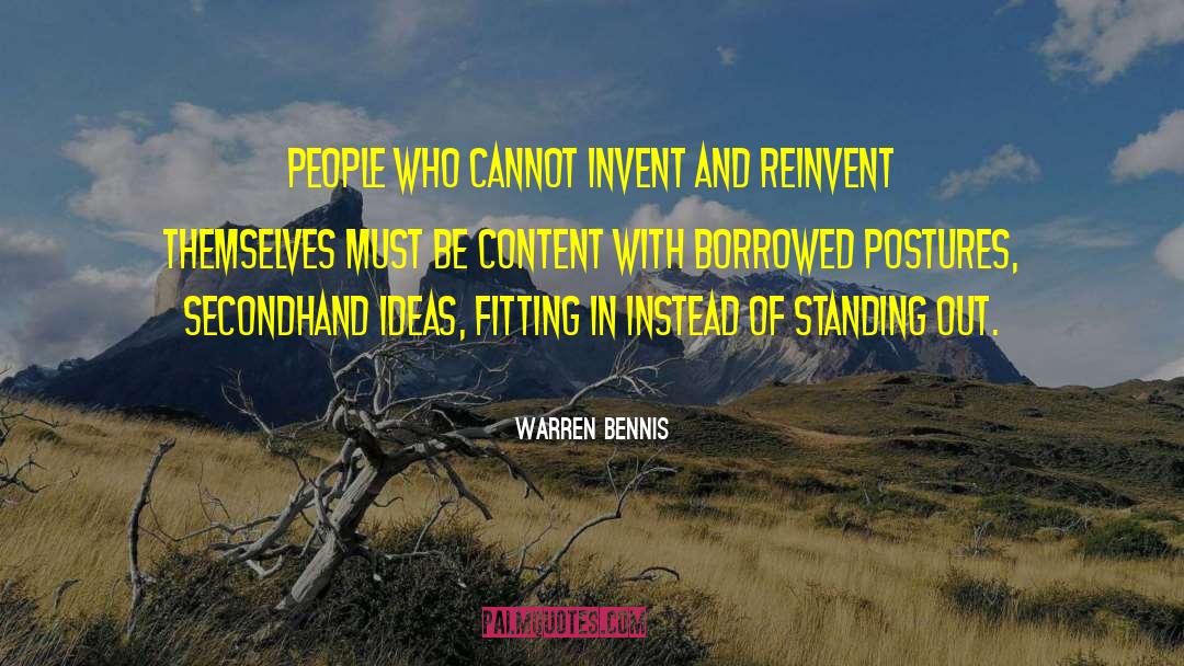 Reinvent quotes by Warren Bennis