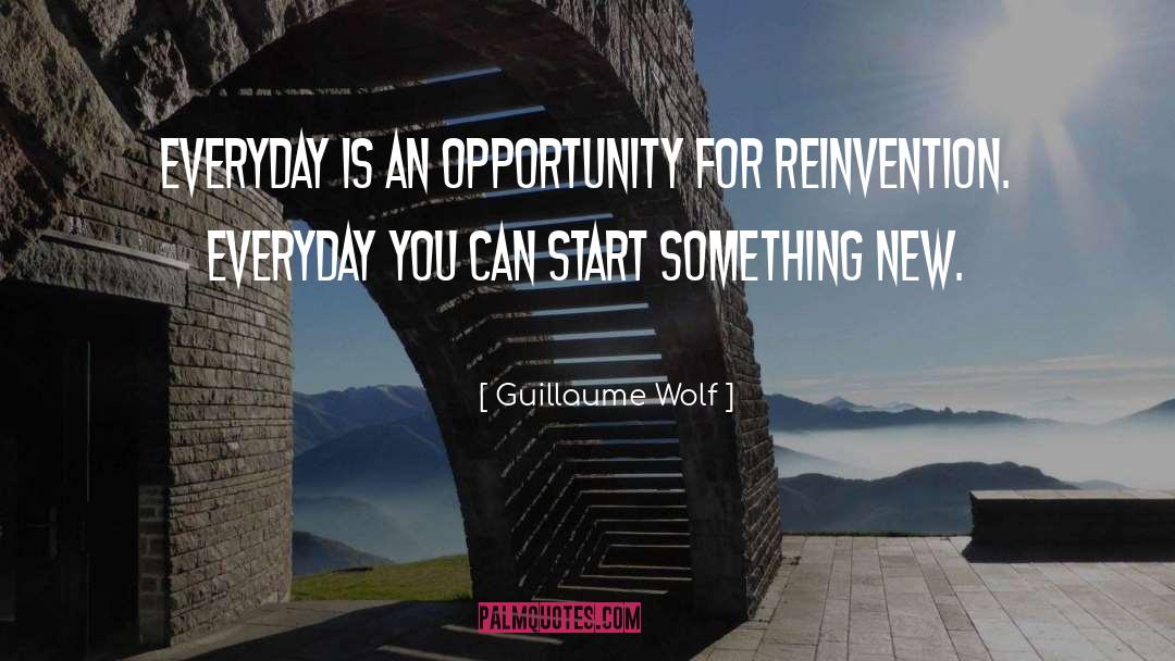 Reinvention quotes by Guillaume Wolf