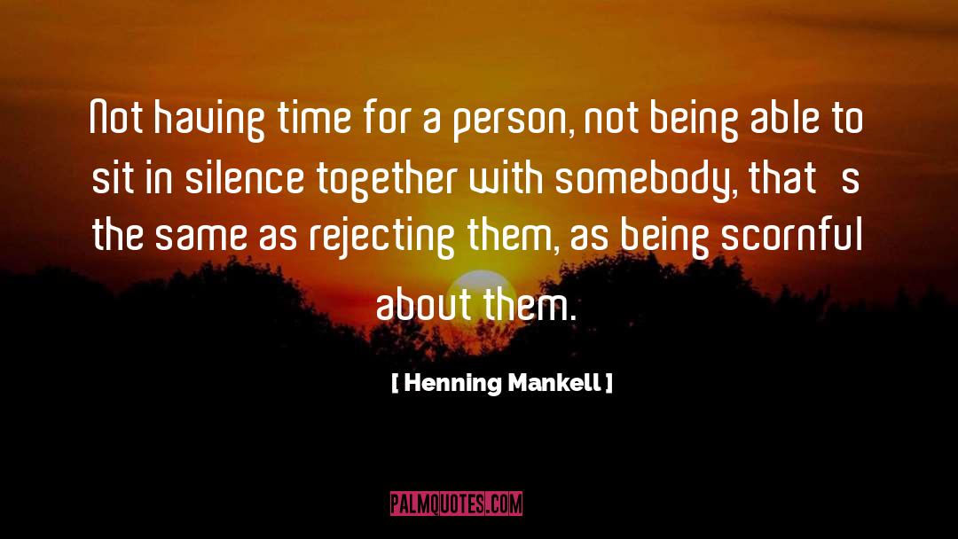 Rejecting quotes by Henning Mankell