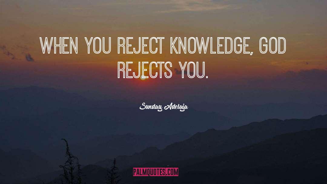 Rejection Of Reason quotes by Sunday Adelaja