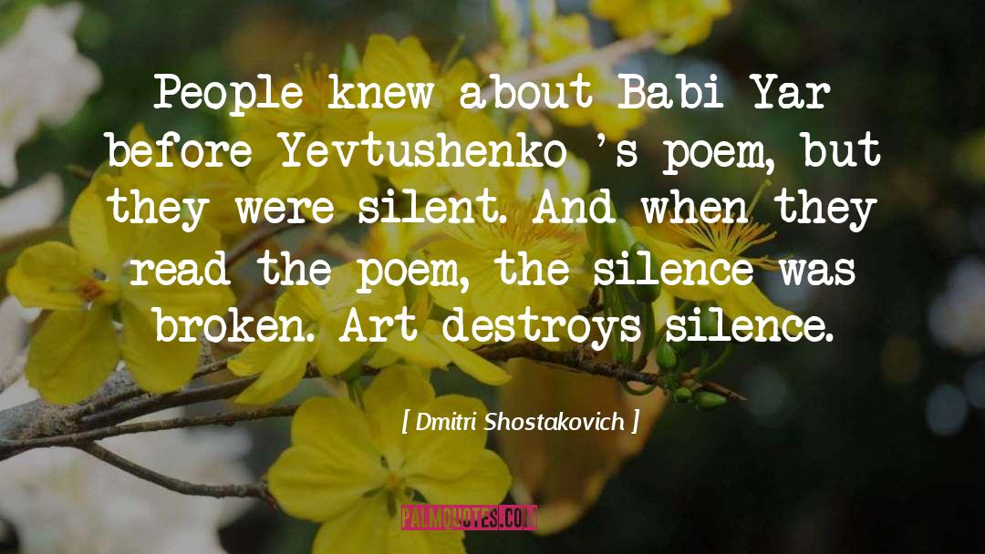 Relationship Poem quotes by Dmitri Shostakovich