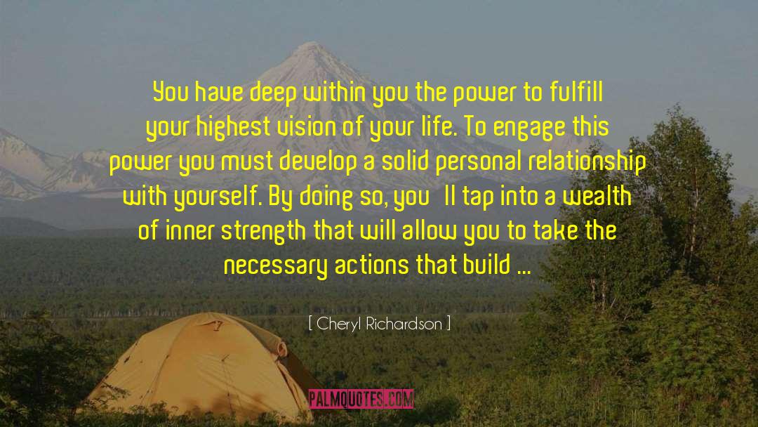 Relationship With Yourself quotes by Cheryl Richardson