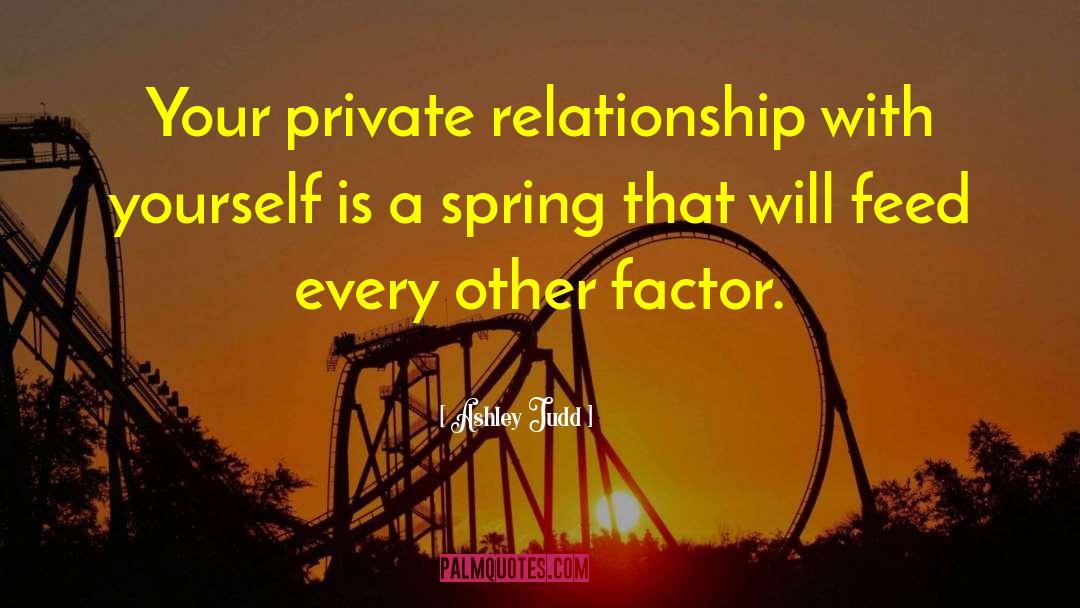 Relationship With Yourself quotes by Ashley Judd