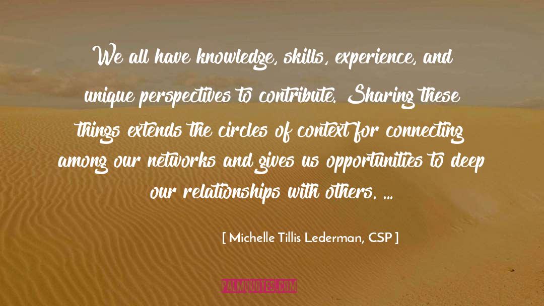 Relationships With Others quotes by Michelle Tillis Lederman, CSP