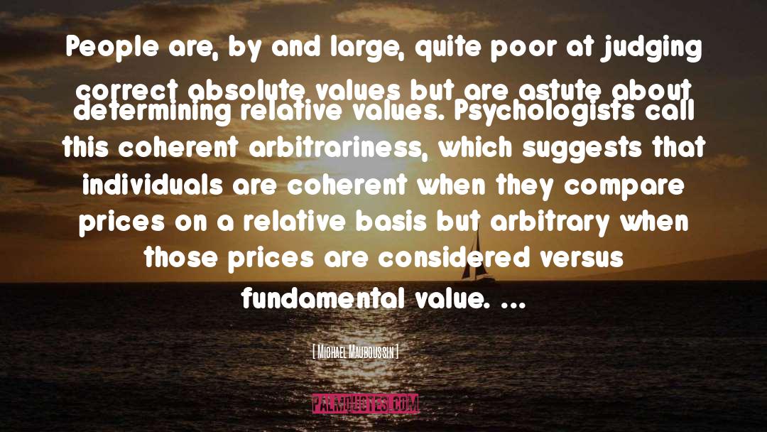 Relative Value quotes by Michael Mauboussin
