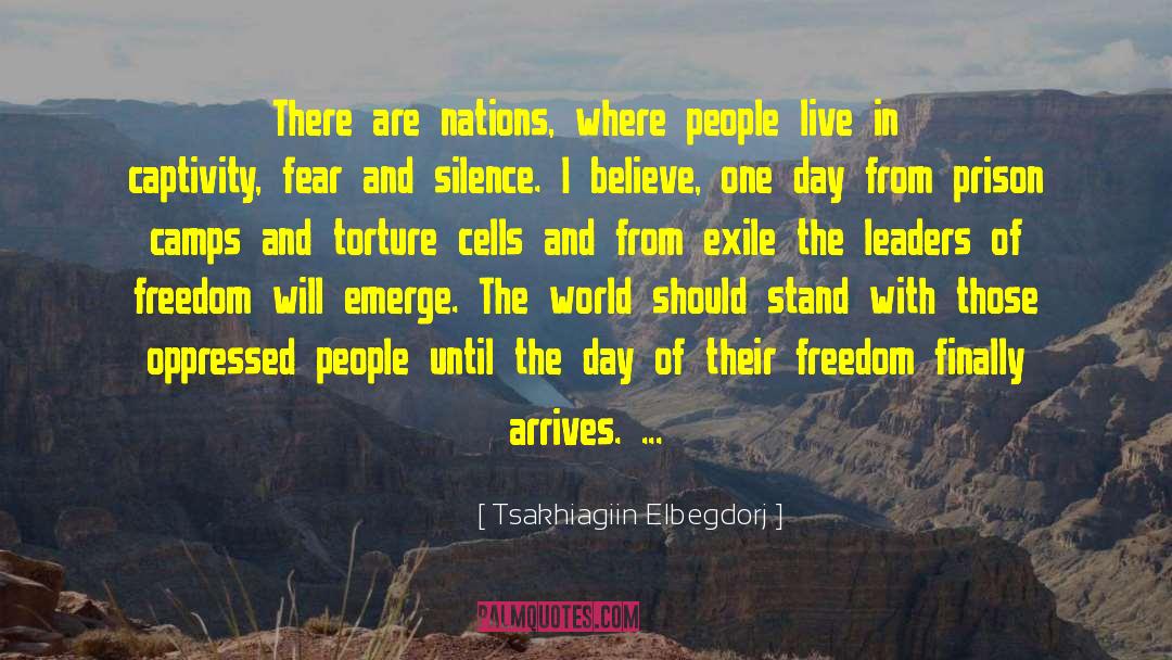 Releasing Fear quotes by Tsakhiagiin Elbegdorj