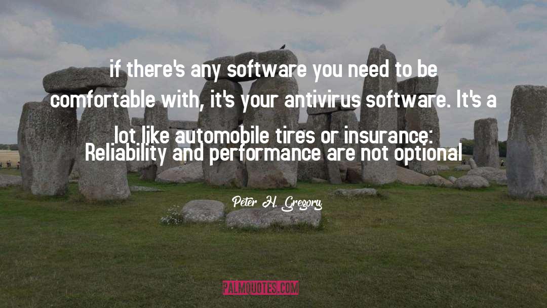 Reliability quotes by Peter H. Gregory