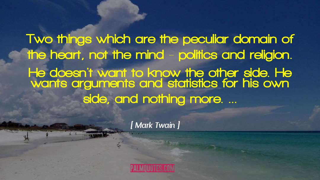 Religion Politics Beliefs quotes by Mark Twain