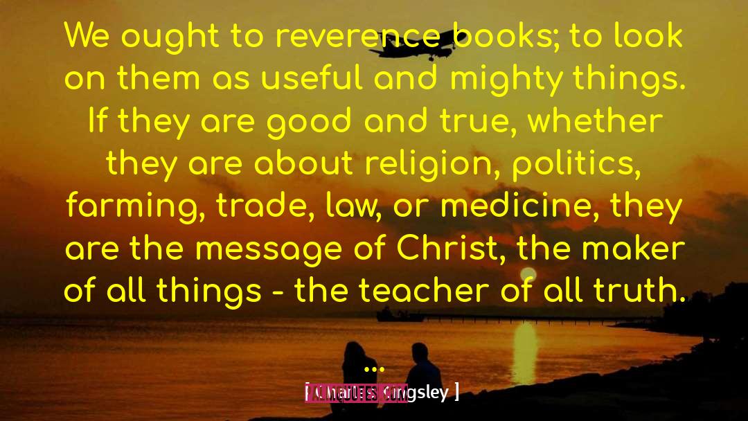 Religion Politics quotes by Charles Kingsley
