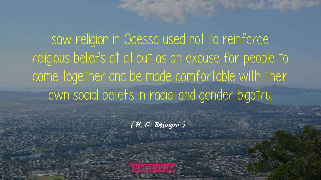 Religion Tolerance quotes by H. G. Bissinger