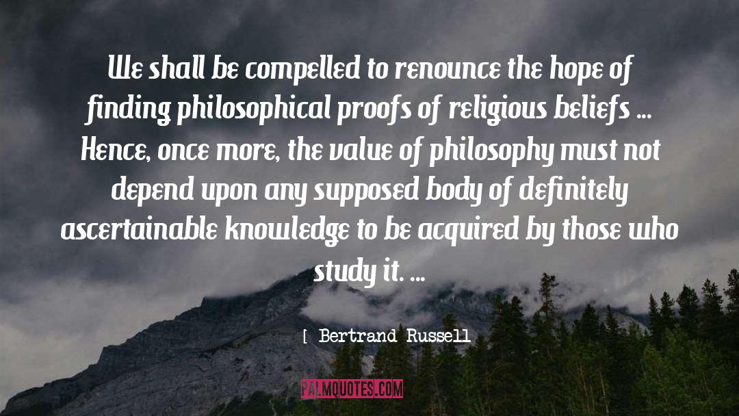 Religious Beliefs quotes by Bertrand Russell