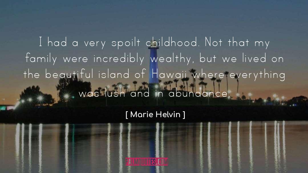 Religious Childhood quotes by Marie Helvin