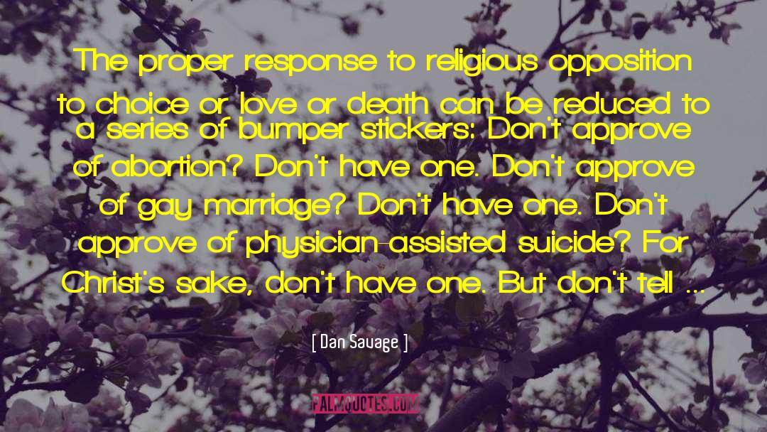 Religious Division quotes by Dan Savage