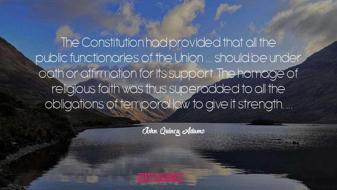 Religious Faith quotes by John Quincy Adams