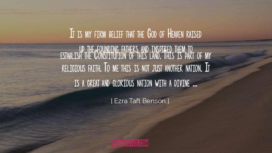 Religious Faith quotes by Ezra Taft Benson
