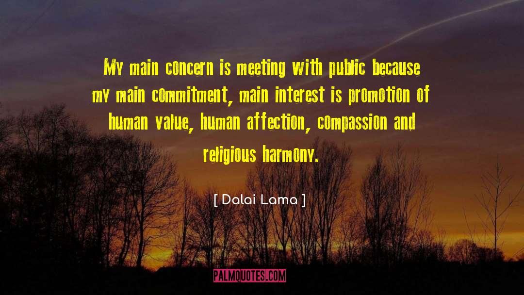 Religious Harmony quotes by Dalai Lama