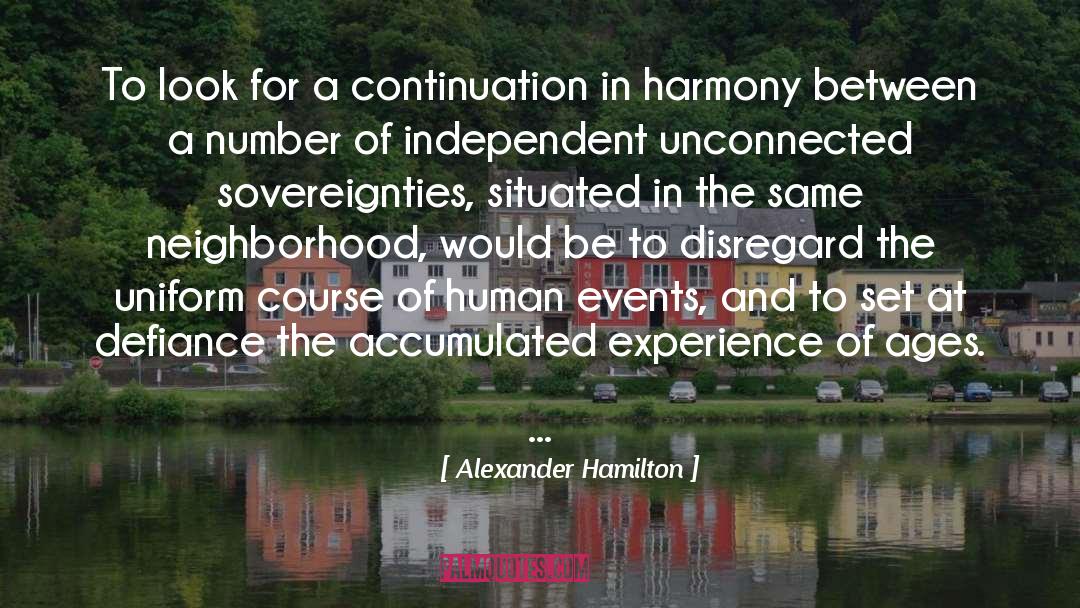 Religious Harmony quotes by Alexander Hamilton