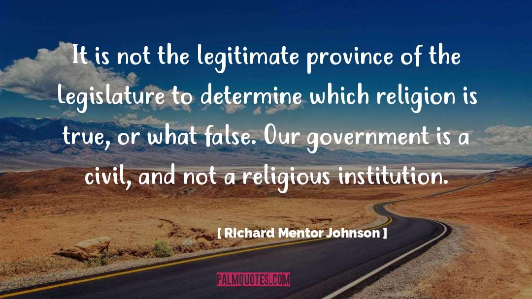 Religious Indifference quotes by Richard Mentor Johnson