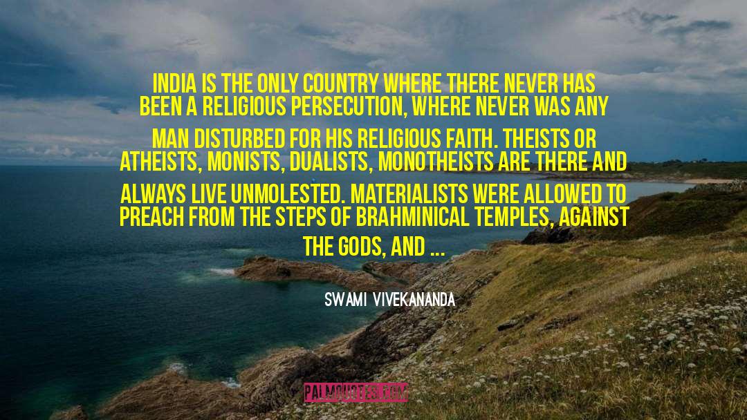 Religious Persecution quotes by Swami Vivekananda
