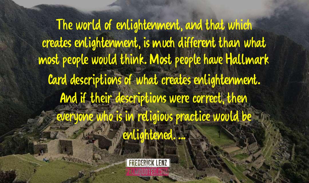 Religious Traditions quotes by Frederick Lenz