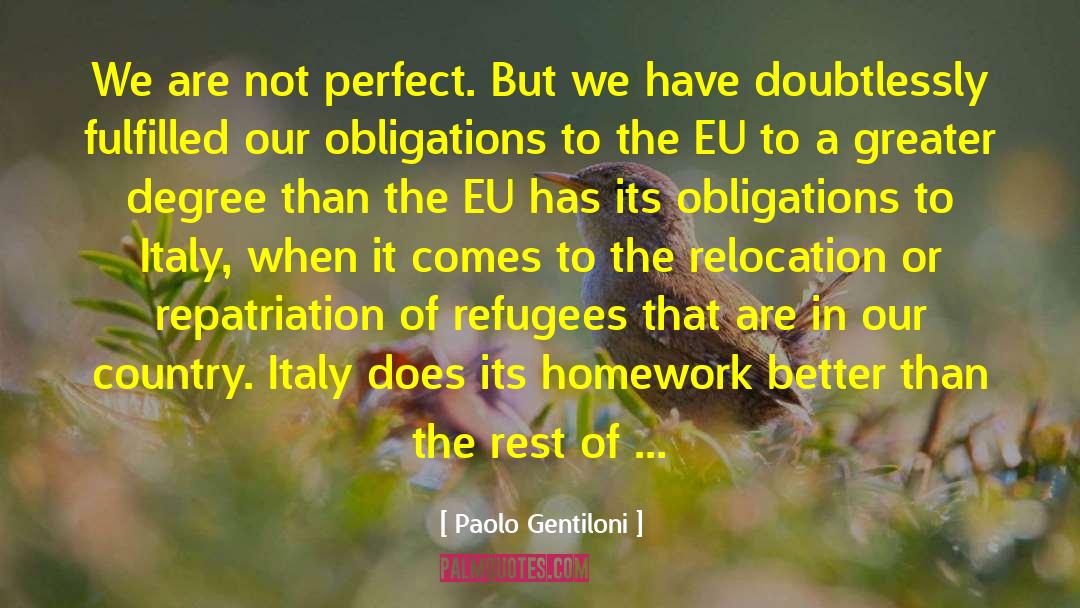 Relocation quotes by Paolo Gentiloni