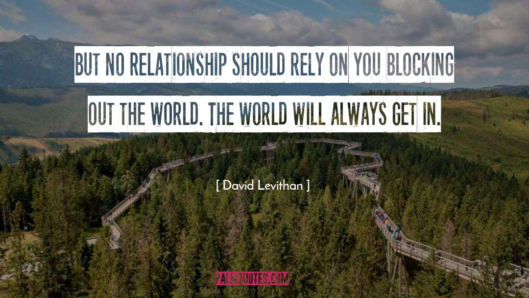 Rely quotes by David Levithan