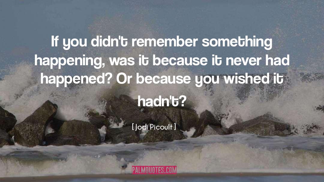 Remember Something quotes by Jodi Picoult