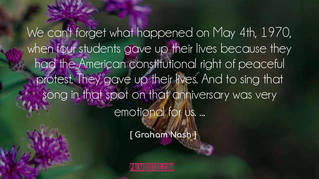 Remembering Death Anniversary quotes by Graham Nash