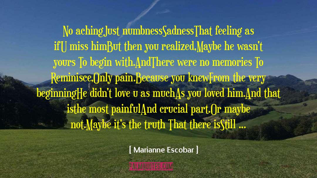 Reminisce quotes by Marianne Escobar