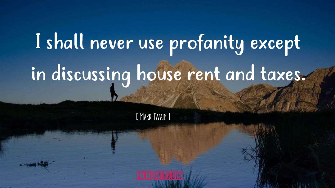 Rent quotes by Mark Twain