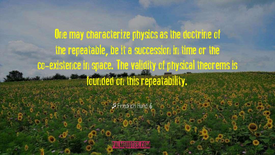 Repeatability quotes by Friedrich Hund