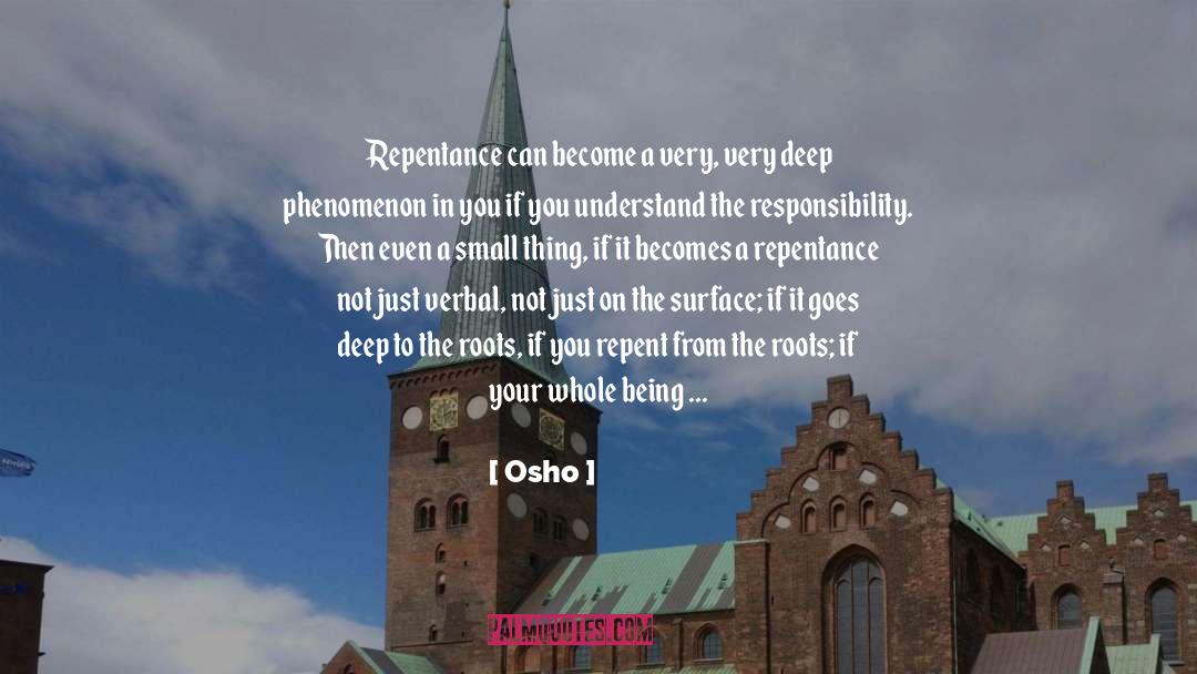 Repent quotes by Osho