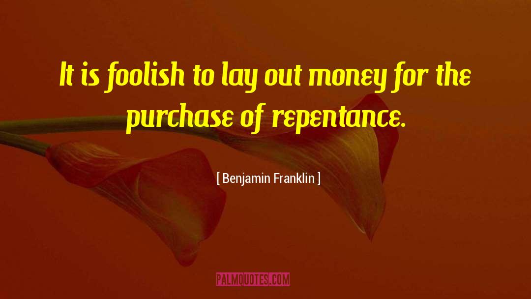 Repentance Picture quotes by Benjamin Franklin