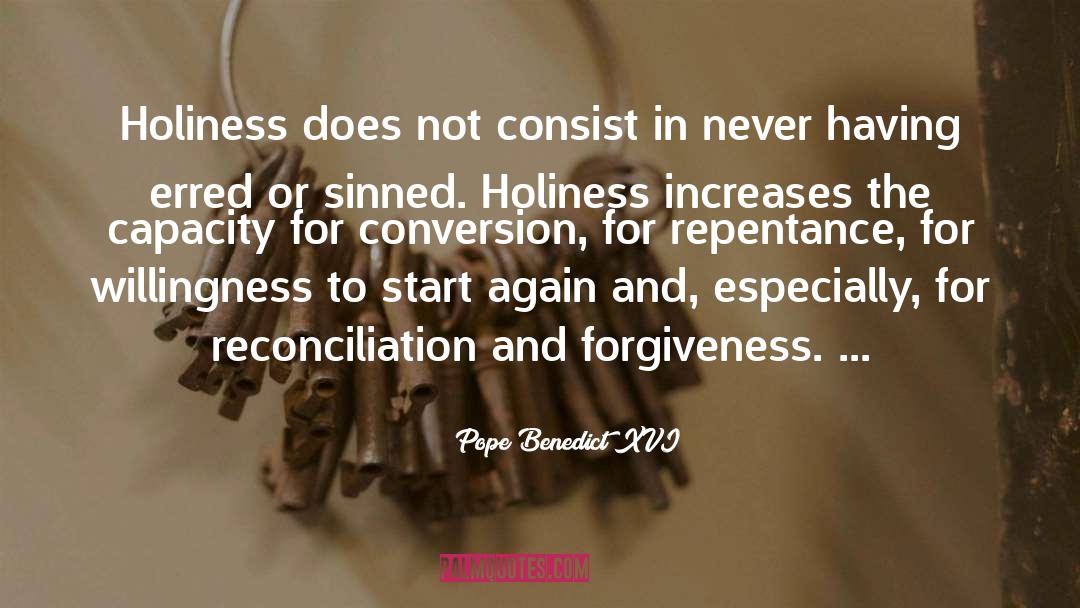 Repentance quotes by Pope Benedict XVI