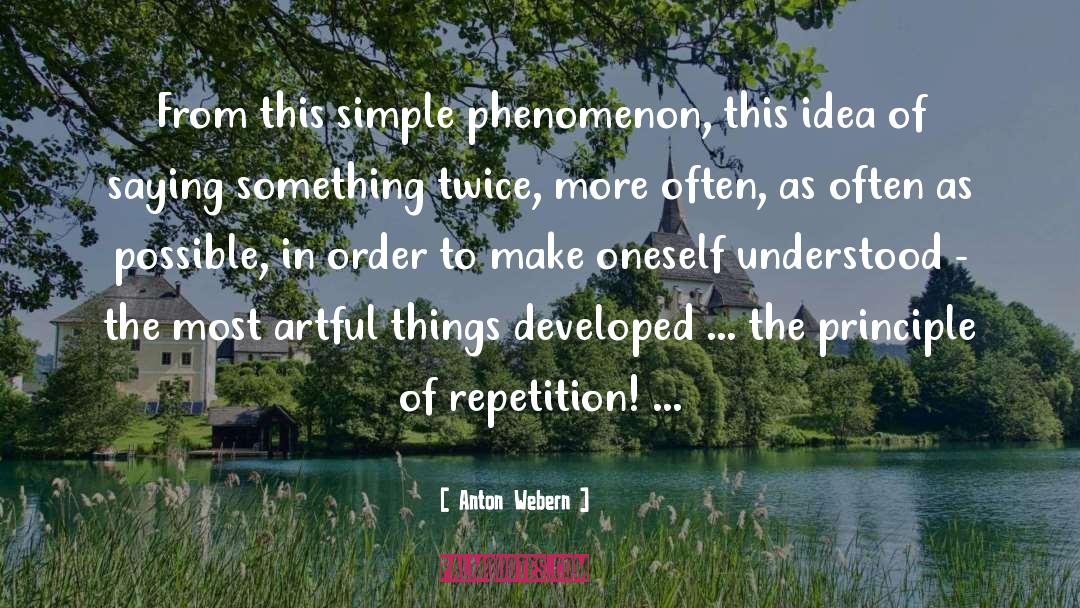 Repetition quotes by Anton Webern